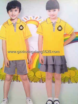 YY321#夏季男女运动服套装中小学生校服幼儿园园服订做